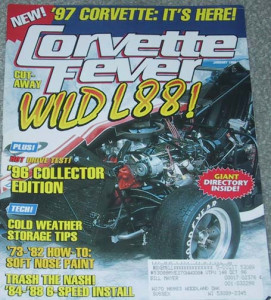 CORVETTE FEVER 1996 JAN - SUNRAY DX '68 L88, '73-82 NOSE PAINT,'84-86 6 SP INST